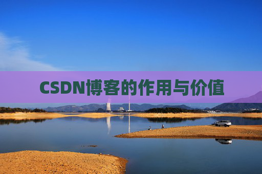 CSDN博客的作用与价值